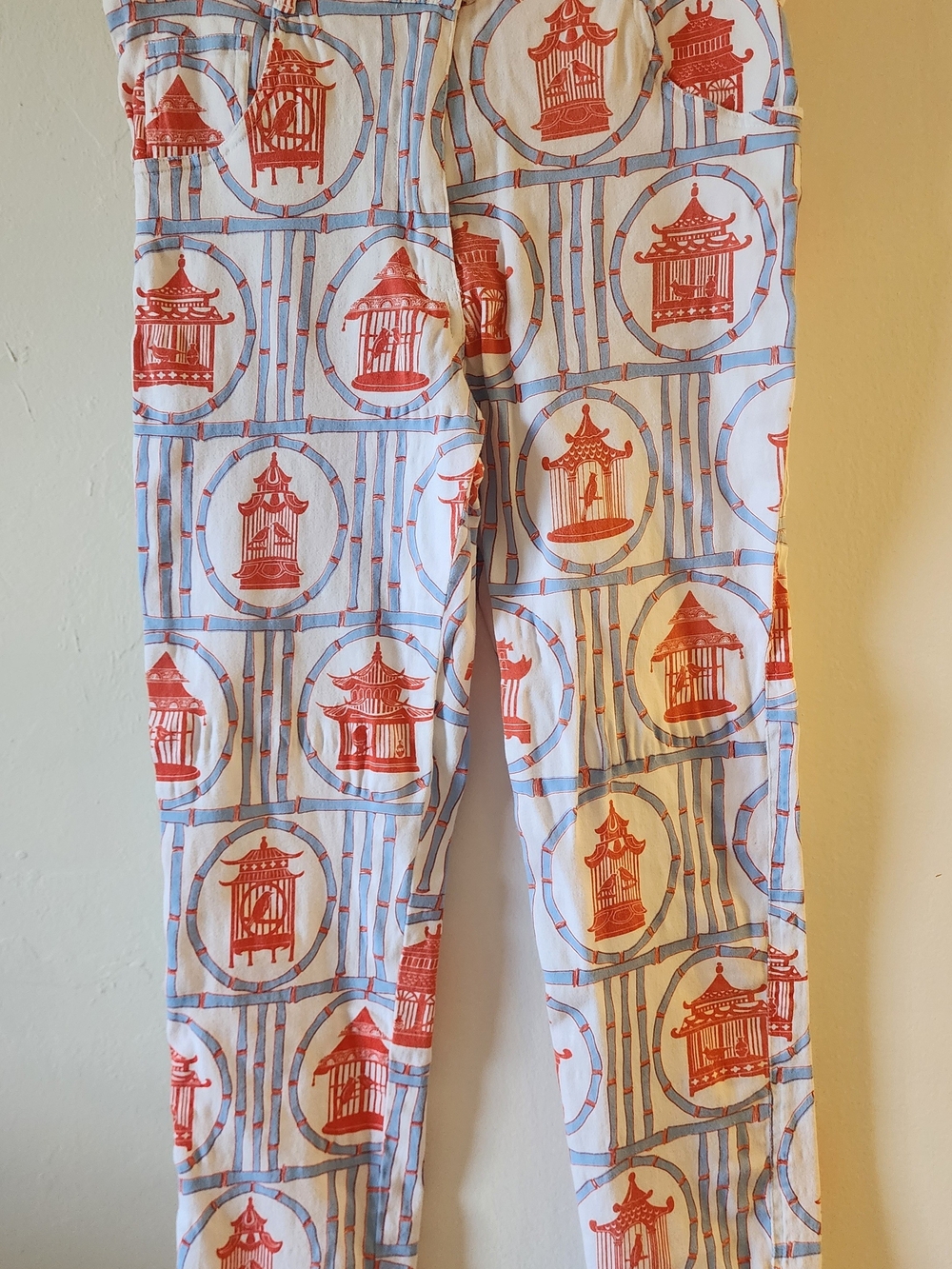 Gretchen Scott Designs White, Blue & Red Pants